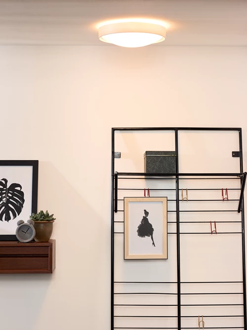 Lucide LEX - Flush ceiling light - Ø 33 cm - 2xE27 - White - atmosphere 1